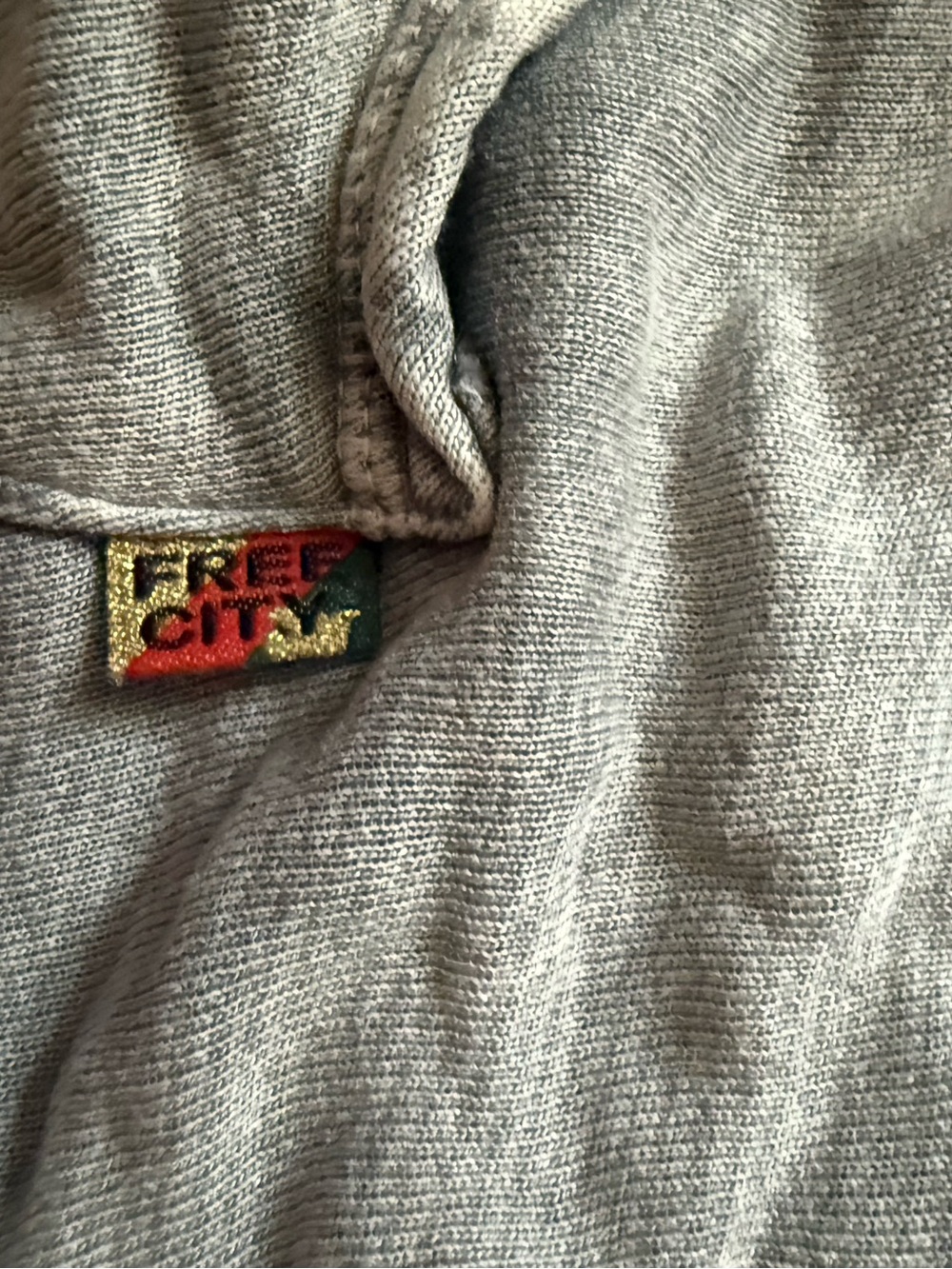 FREECITY lavender-grey sunfade wash terry zip up hoodie 2/M - Picture 4 of 8